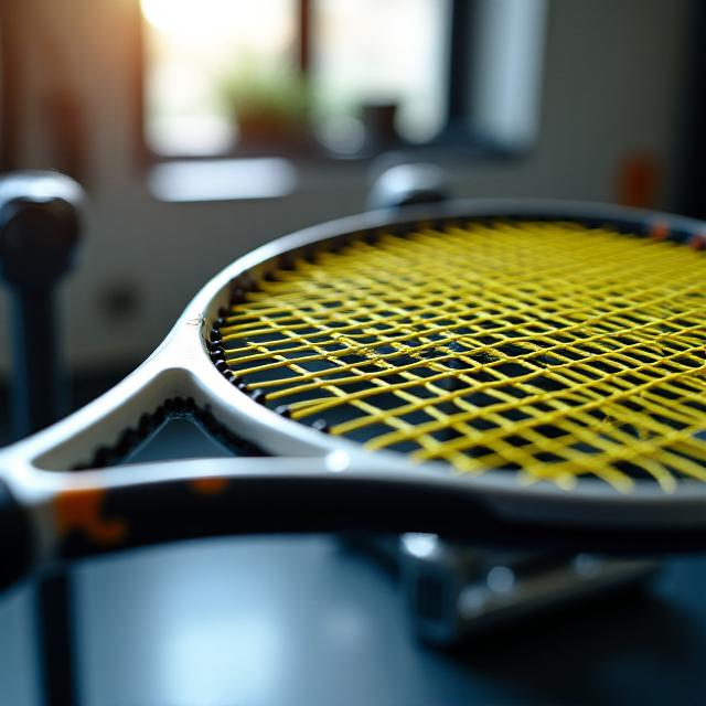 Macchina incordatrice professionale in funzione presso Alata Palla